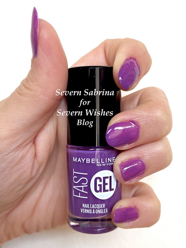 Product Review of the Lacquer Gel Maybelline | Shade Wishes Berry Wicked 8 Blog Nail in Severn Fast